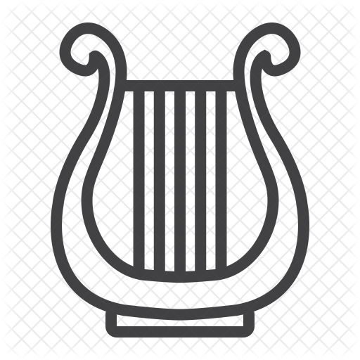 Ancient Lyre Icon - Ancient Greek Lyre Clipart (512x512)