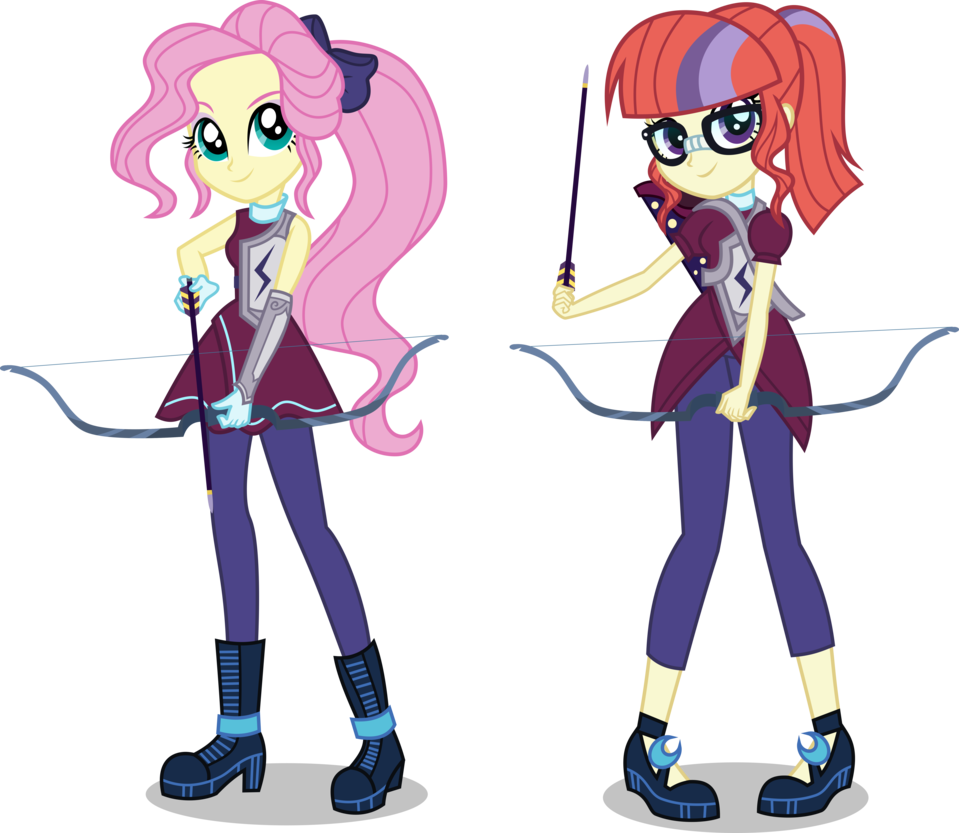 [au] Archery Fluttershy And Moondancer By Limedazzle - Equestria Girls Archery Fluttershy (959x833)