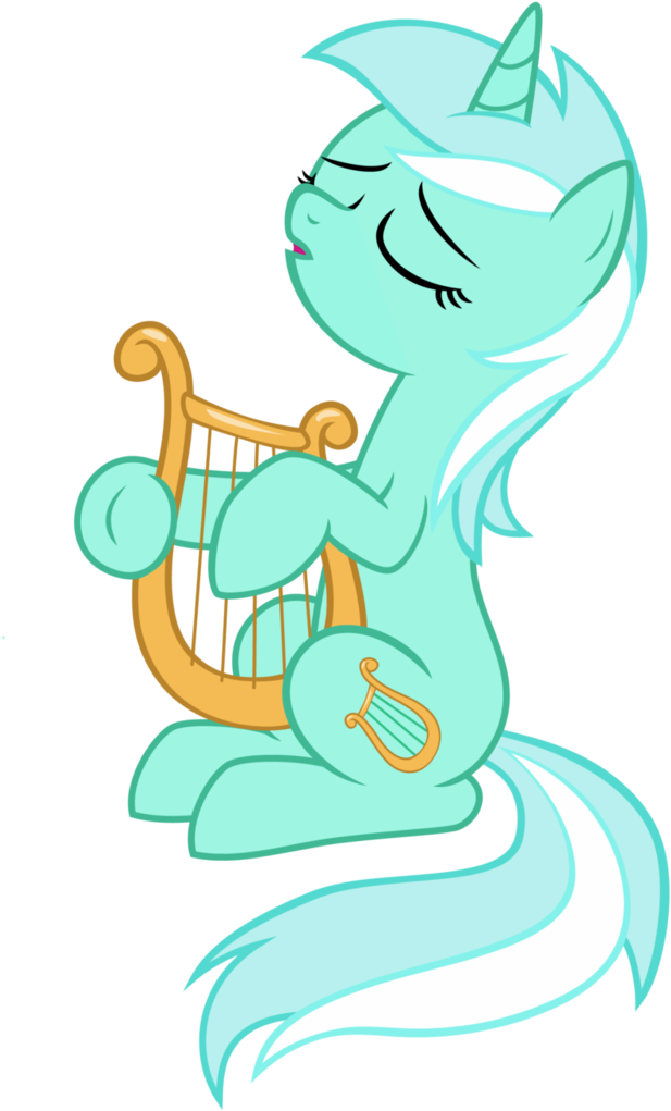 Lyra Playing A Lyre - Mlp Lyra Lyre (701x1140)