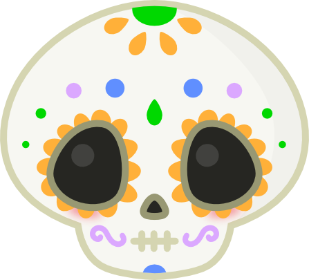 Kawaii Sugar Skull By Amis0129 - Sugar Skull Cute Png (447x405)