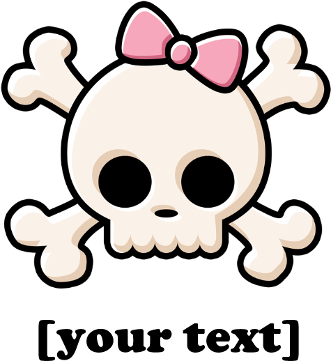 Favorite - Skull And Crossbones With Bow (700x700)
