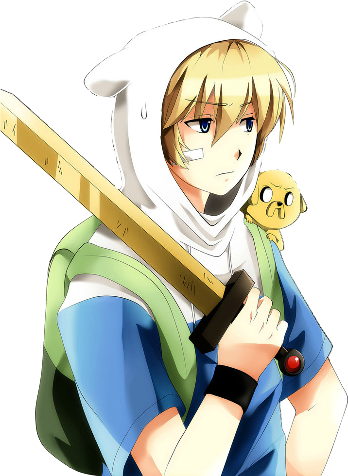 Anime Finn Png Version - Adventure Time Anime Style (766x1044)