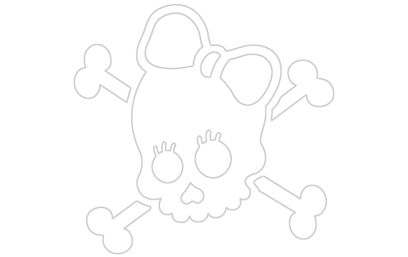 Skull Cute Girl Png (584x368)