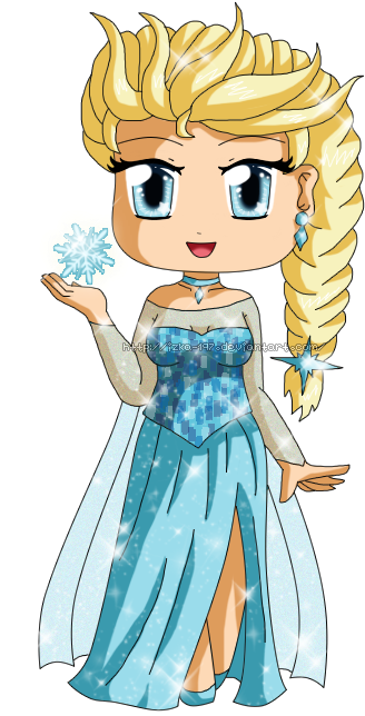 Elsa The Snow Queen Anna Chibi Drawing - Elsa The Snow Queen Anna Chibi Drawing (382x700)