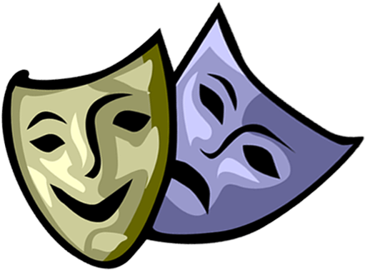 Acting Course - - Comedy & Tragedy Masks Note Cards (pk (600x397)