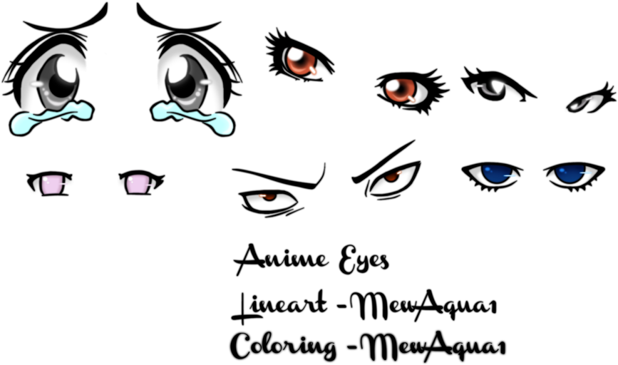 Eyes By Mewaqua1 - Coloring Book (900x528)