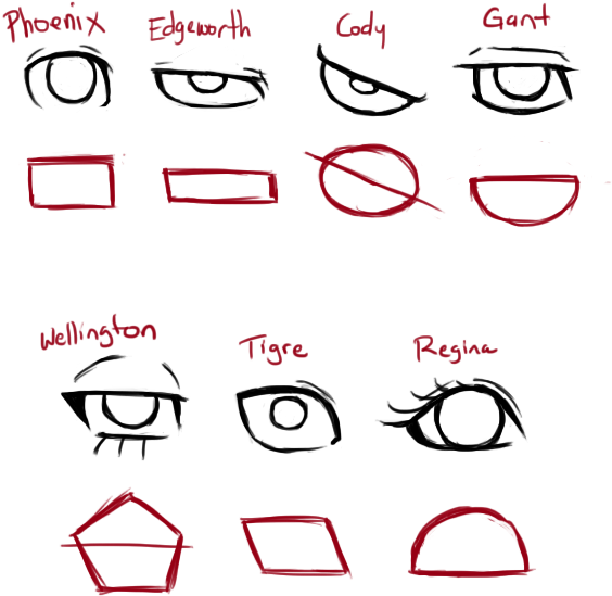 Image Different Eye Shapes Drawing - Drawing (600x600)
