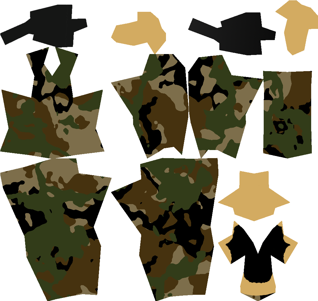 Soldier Uv Map Test - Camouflage (1024x1024)