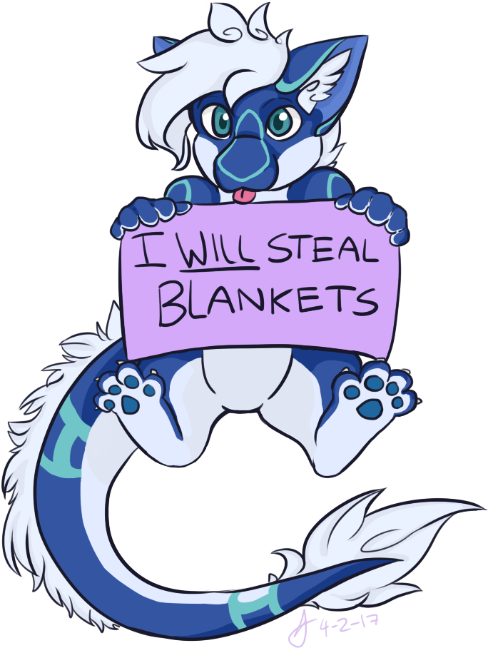 The Blanket Thief By Rosey996 - Cartoon (750x950)