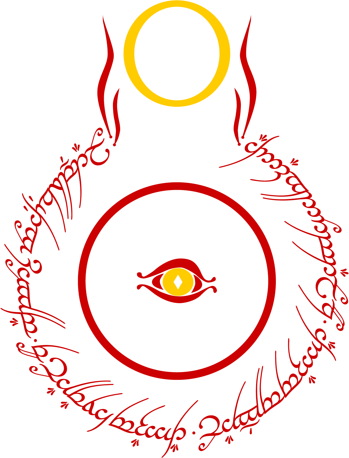 28 Collection Of Eye Of Mordor Drawing - Lord Of The Rings Vector (1217x1600)