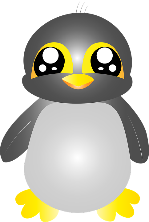 Cute Penguin Clipart 3, - Chim Cánh Cụt Png (484x720)
