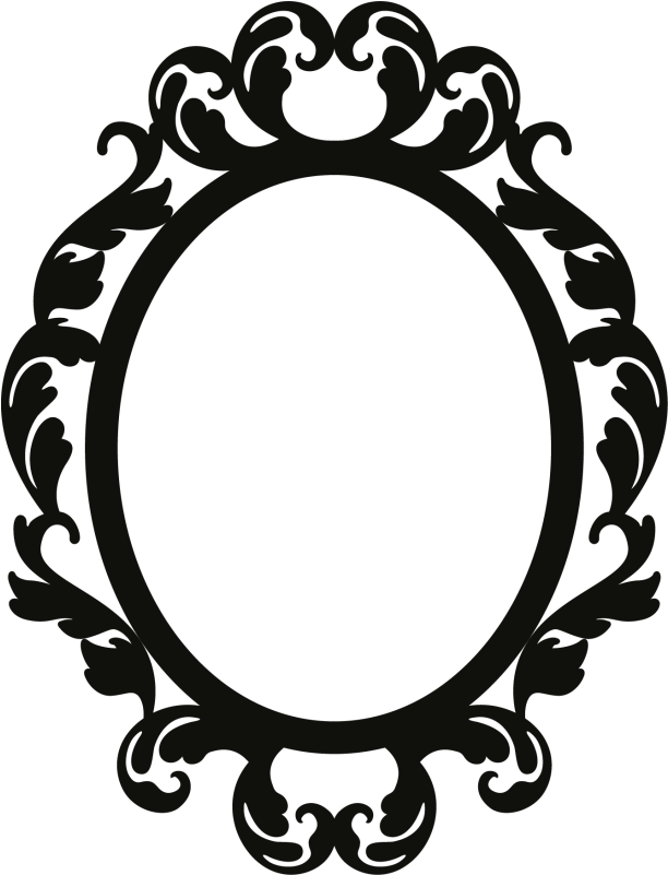 Picture Frames Baroque Wall Decal Silhouette - Picture Frames Baroque Wall Decal Silhouette (800x800)