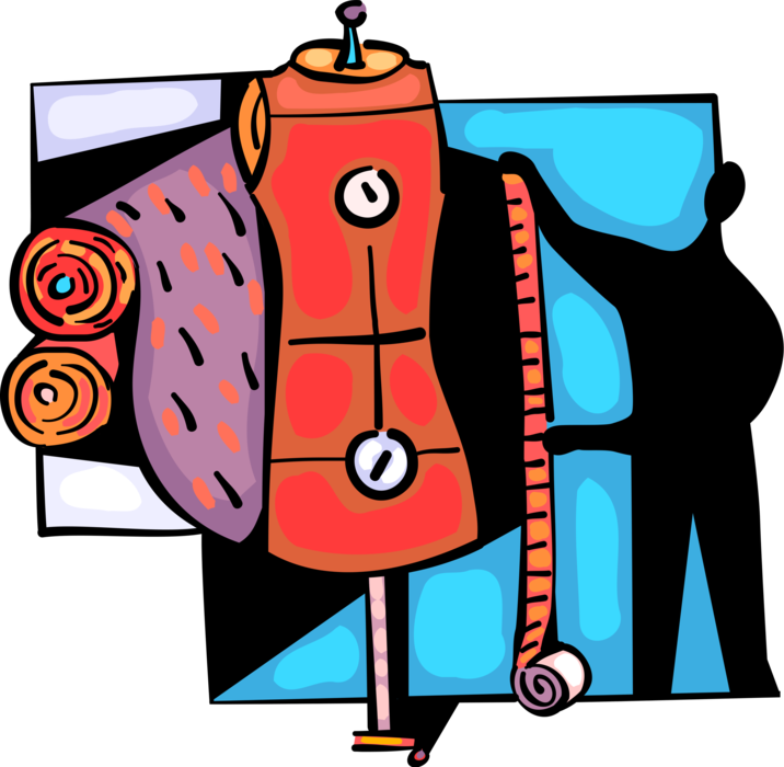 Vector Illustration Of Fashion And Garment Industry - Vector Illustration Of Fashion And Garment Industry (716x700)
