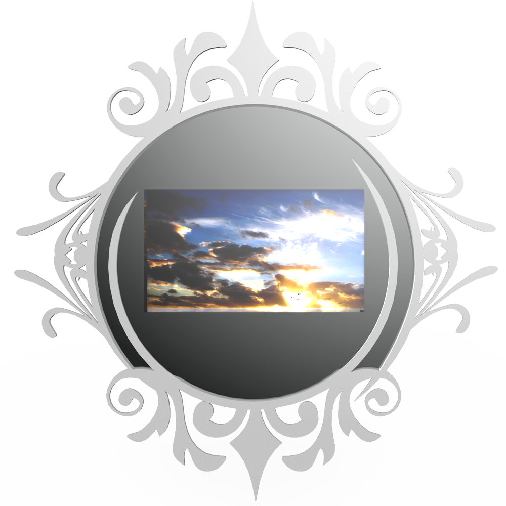 Miroir Cadre On - Gold Frame Design Png (1000x1000)