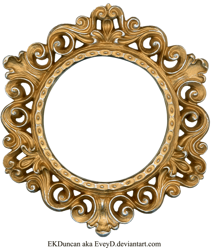 Round Ornate Gold Frame - Round Ornate Gold Frame (900x1039)