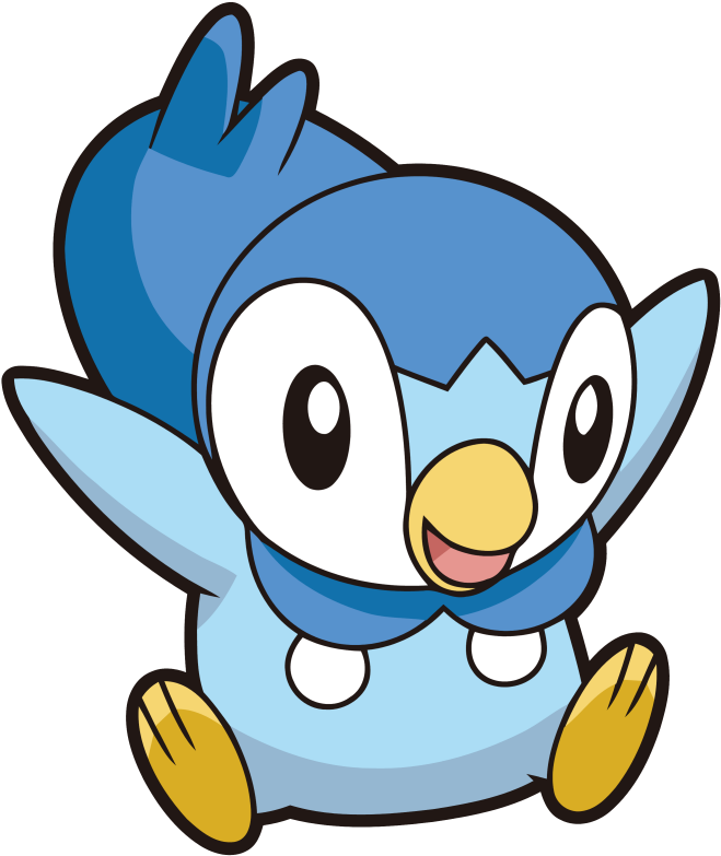 393piplup Dp Anime - Blue Pokemon Penguin (681x807)