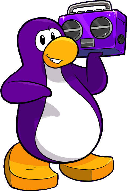 Penguin Images - Club Penguin Purple Penguin (546x741)