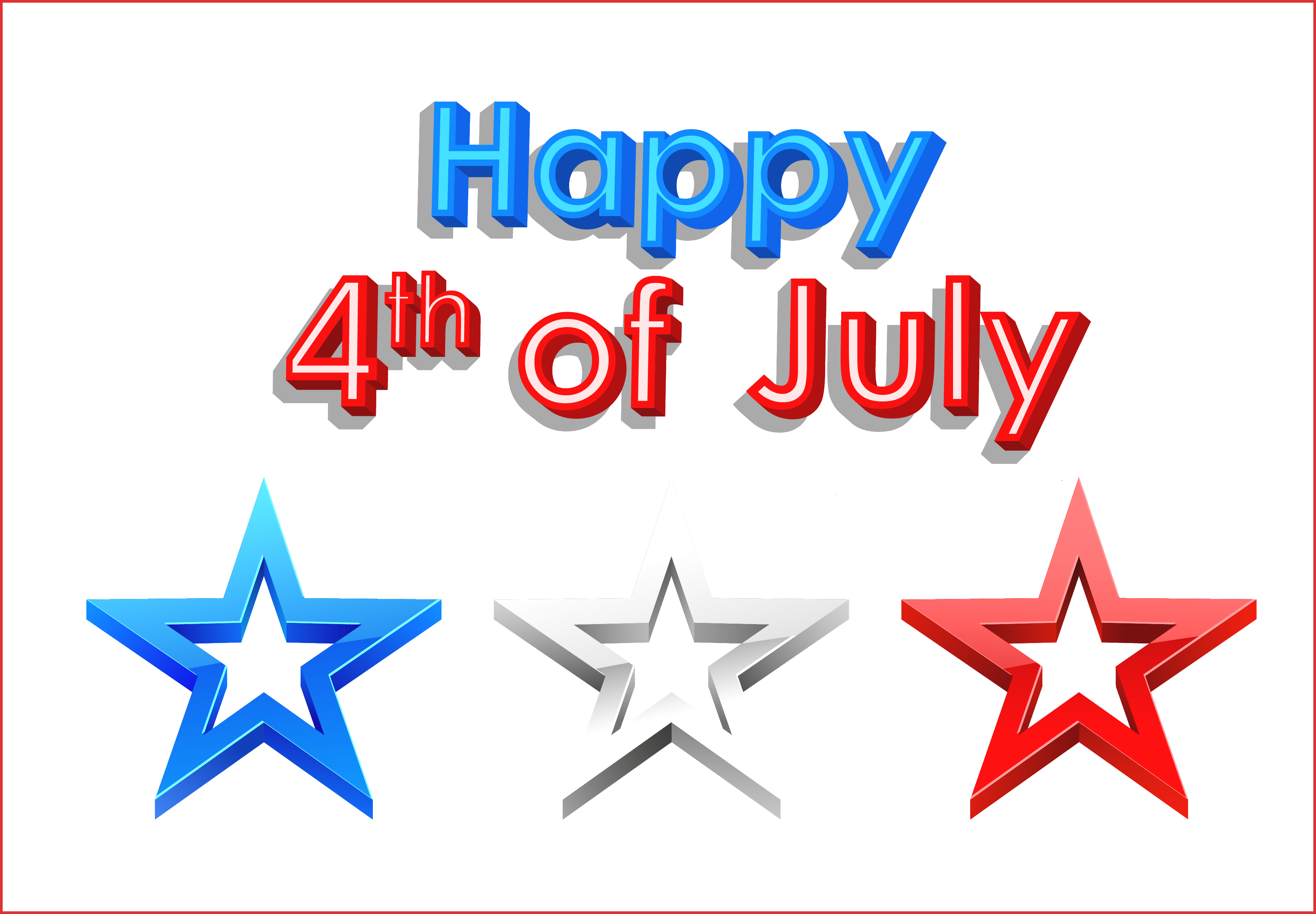 Pin Small Clipart 4th July - Clip Art July 4th (3459x2402)