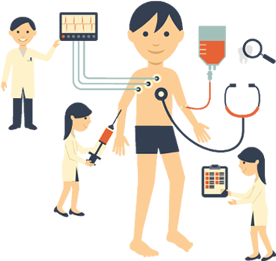 Paediatric Obesity Should Not Be Misjudged With Healthiness - Medical Check Up Clipart (430x410)