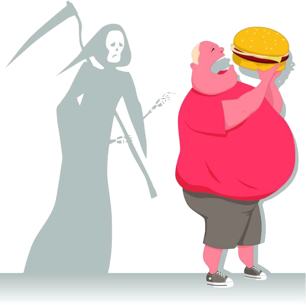 Royalty-free Overeating Obesity Illustration - Royalty-free Overeating Obesity Illustration (600x598)