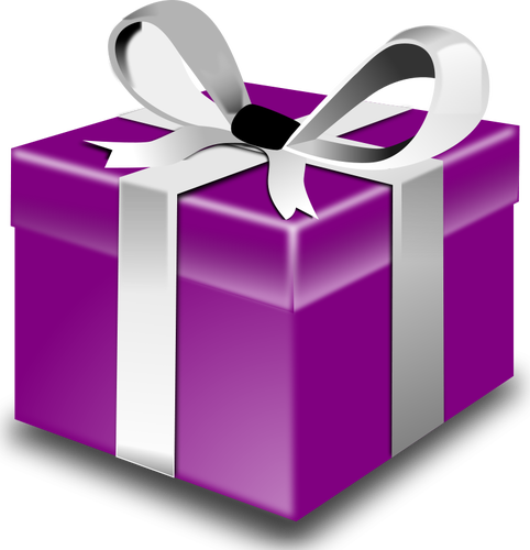 Purple Present Vector - Png Happy Birthday Gift (482x500)