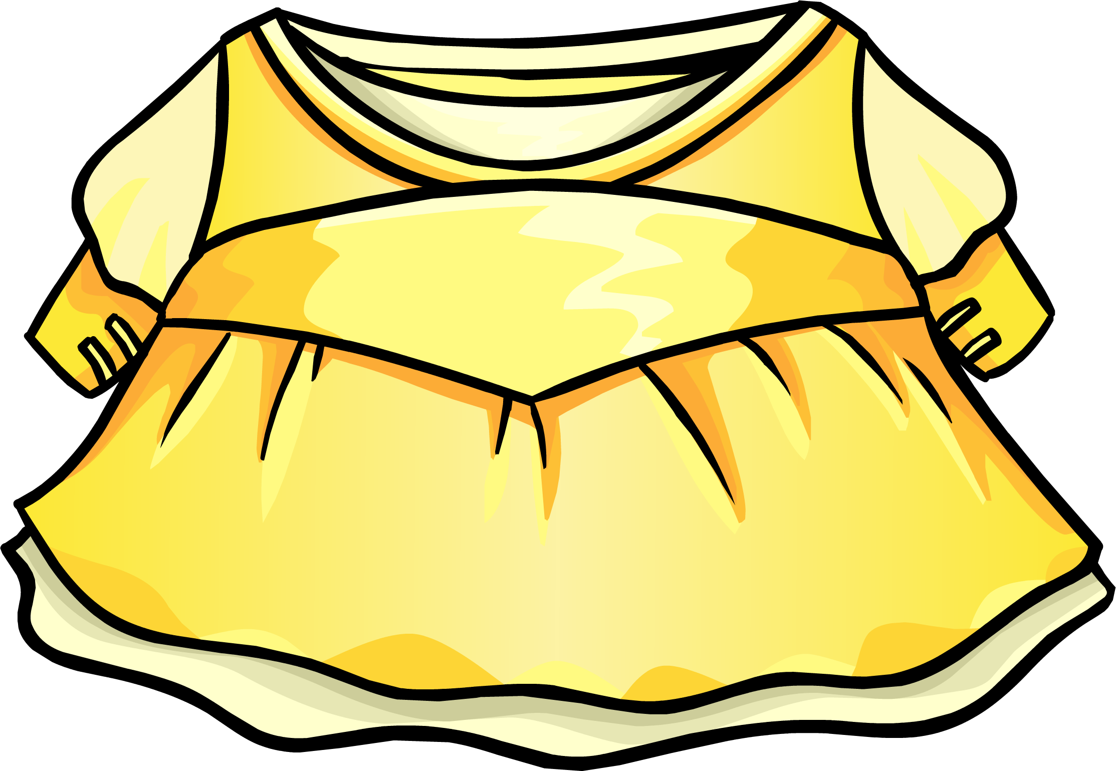 Club Penguin Yellow Summer Dress - Club Penguin Gold Dress (2227x1539)