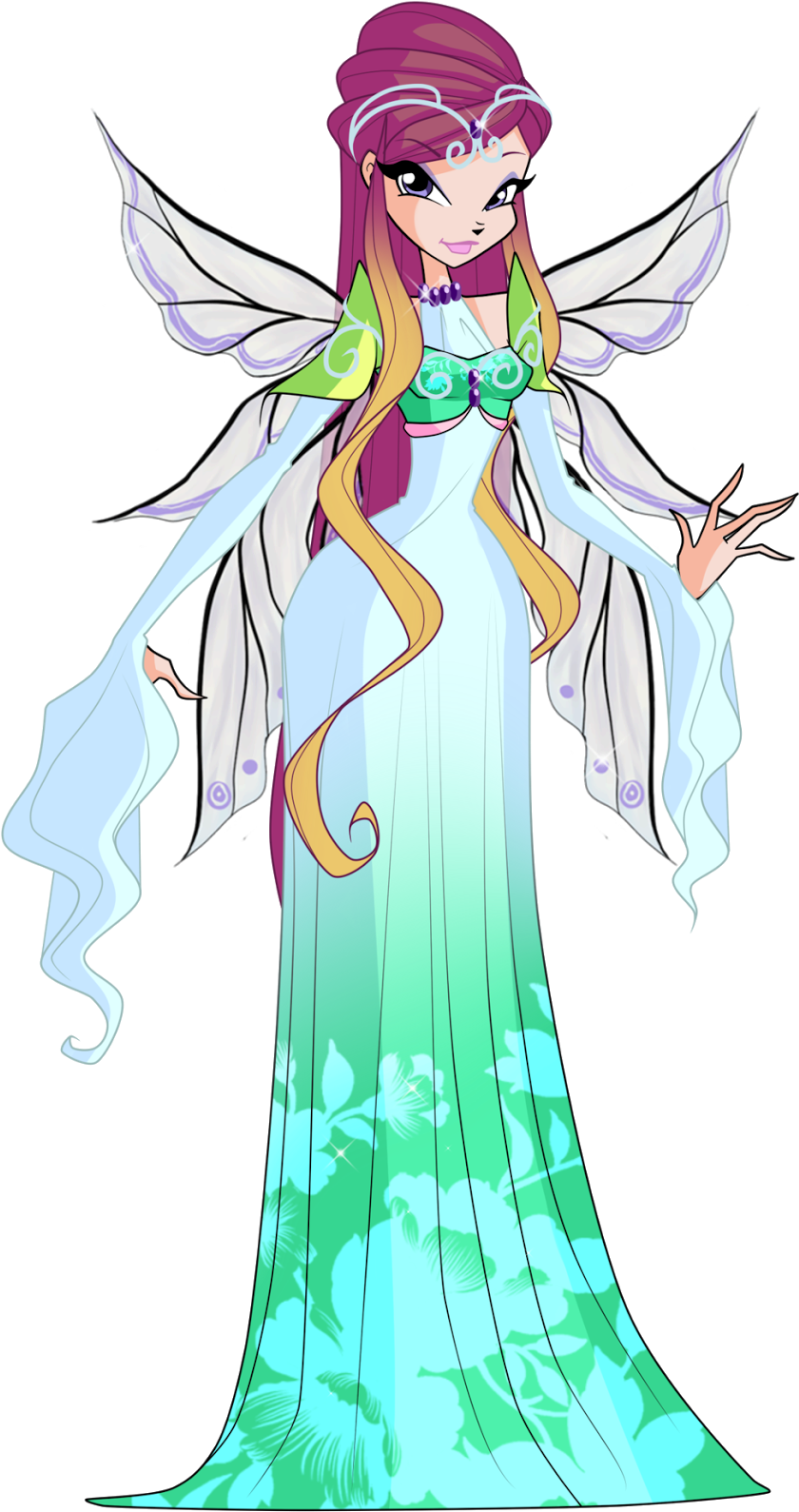Roxy Bloom Flora Musa Winx Club - Princess Roxy Winx Club (852x1600)