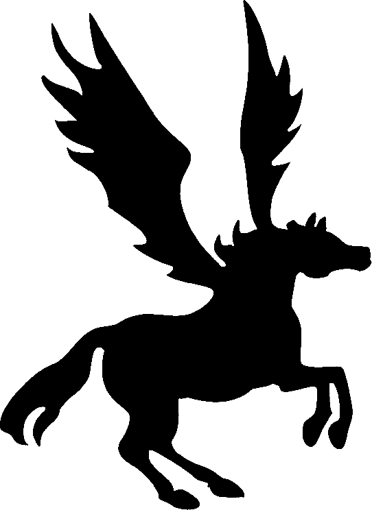 Glitter Tattoo Stencils Pegasus - Pegasus Stencil (542x744)