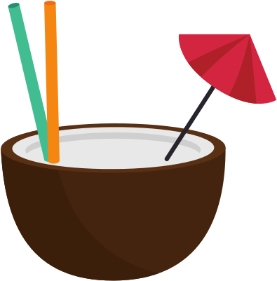 Coconut Drink Summer - Vector Graphics (550x550)