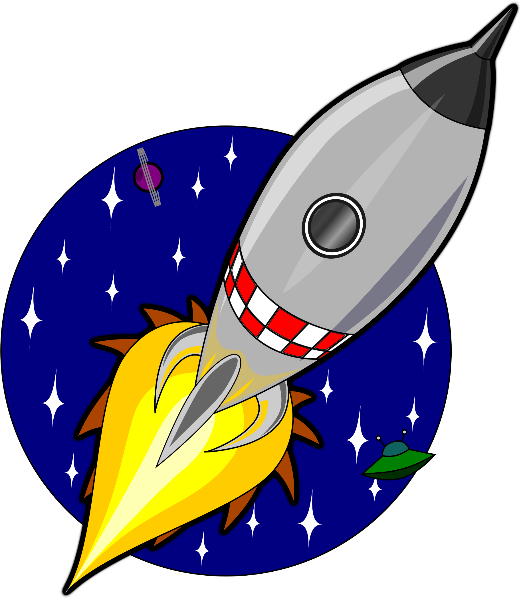 Animation Of Kliponius Cartoon Rocket Using Javascript - Cartoon Rocket.