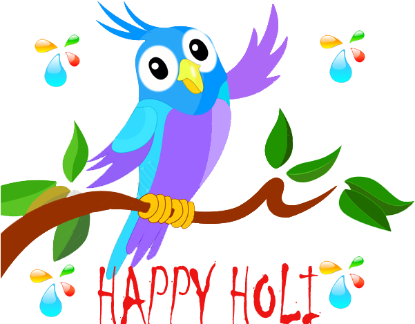 Beautiful Holi Greetings Png - Clipart Happy Holi Animated (600x480)