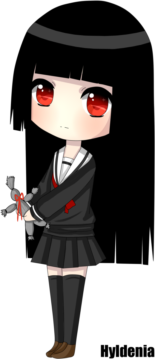 Chibi Enma Ai By Hyldenia - Jigoku Shoujo Chibi (637x1255)