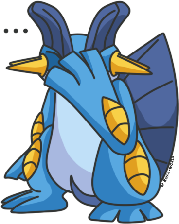 Facepalm Swampert By Reika-world - Chibi Swampert (397x500)