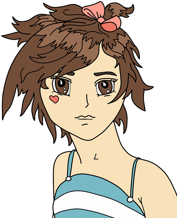 Girl, Manga, Young Girl, Anime, Cartoon Girl, Teenager - Drawing (576x720)