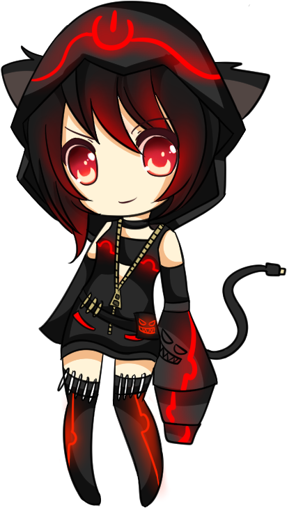 Free Chibi Anime Cat Head - Anime Cat Girl Chibi (449x745)