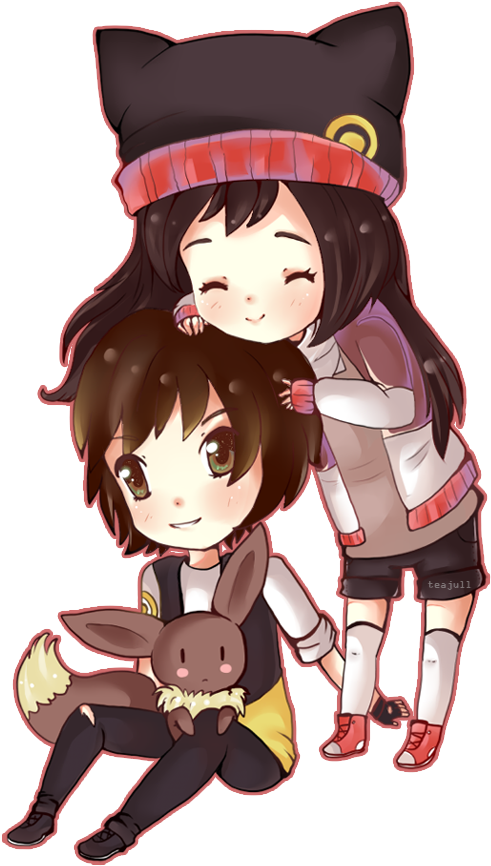 Anime Love Couple Png Photos - Chibi Couple Png (620x886)