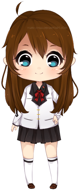 Anime Student Chibi - Anime Girl Student Chibi (420x689)