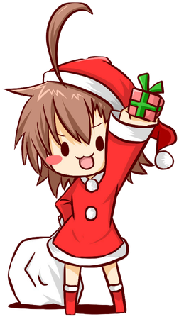 Last Order's Christmas - Merry Christmas Anime Chibi (271x465)