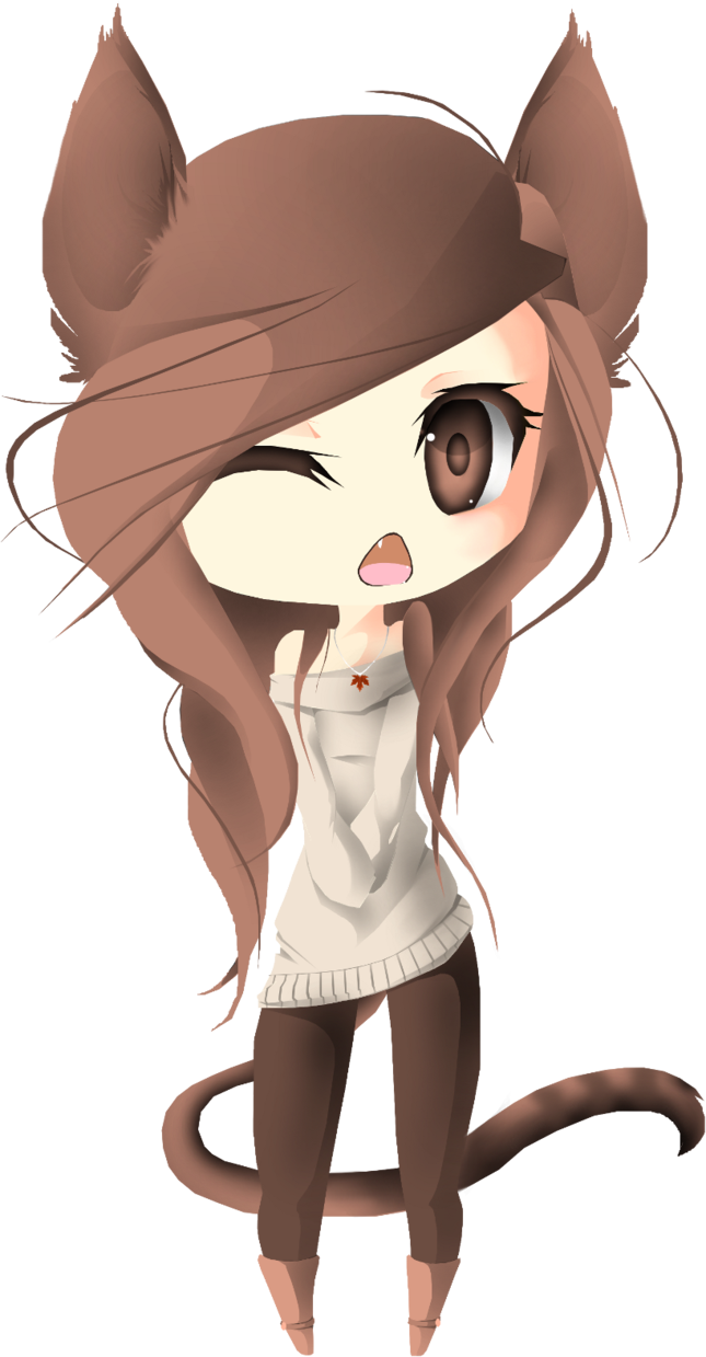 Girl - Chibi Girl Neko (645x1239)