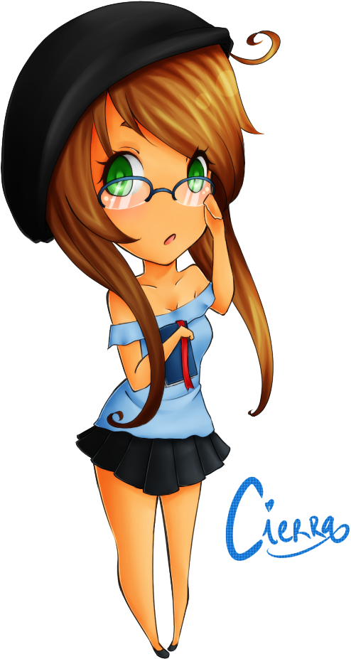So Your Going Into High School Well I Got To Say Something - Cute Nerd Girl Drawing (600x963)
