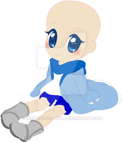 Pin Chibi Girl Anime Drawing Base - Anime Chibi Bases With Clothes (400x460)