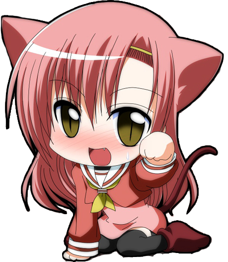 Anime Chibi Neko Kawaii Anime Chibi Neko ◕‿- - Hayate The Combat Butler (459x526)