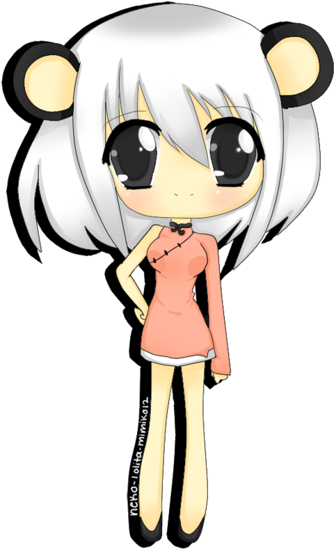 Panda Chibi Girl By Neko - Chibi Girl Panda Png (900x980)