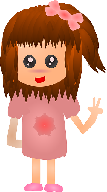 Pink Anime, Girl, Female, Cute, People, Dress, Pink - Animasi Anak Perempuan Lucu (358x640)