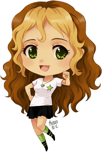 Kawaii Menina Morena Torcida Png Fofa Chibi - Desenho De Menina Em Png (591x662)