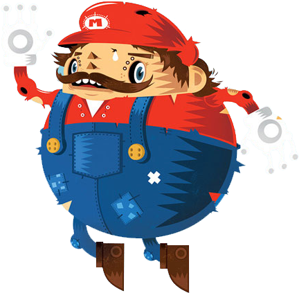 Mario Art Graphic Design Illustration - Mario Art Graphic Design Illustration (500x500)