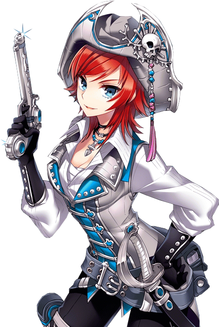 Anime Pirate Girl - Pirate Manga (581x678)