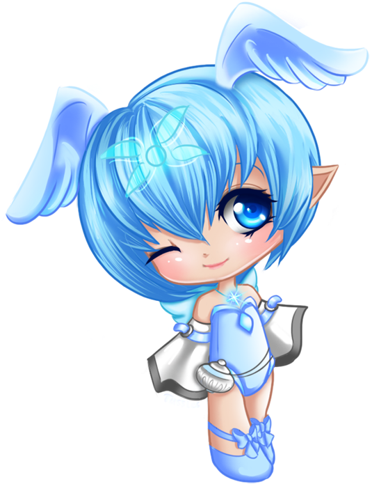 Blue Cute Angel Clipart M=1374444000 - Cute Blue Angel (544x713)