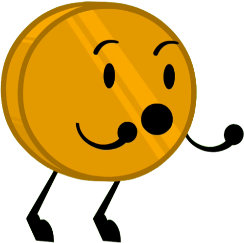 Coiny Yelling - Battle For Dream Island Nickel Coiny (506x507)