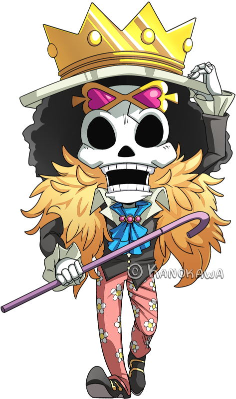 One Piece Brook Chibi By Kanokawa-d7hpmdw By Piratequeend - Brook One Piece Chibi (575x800)